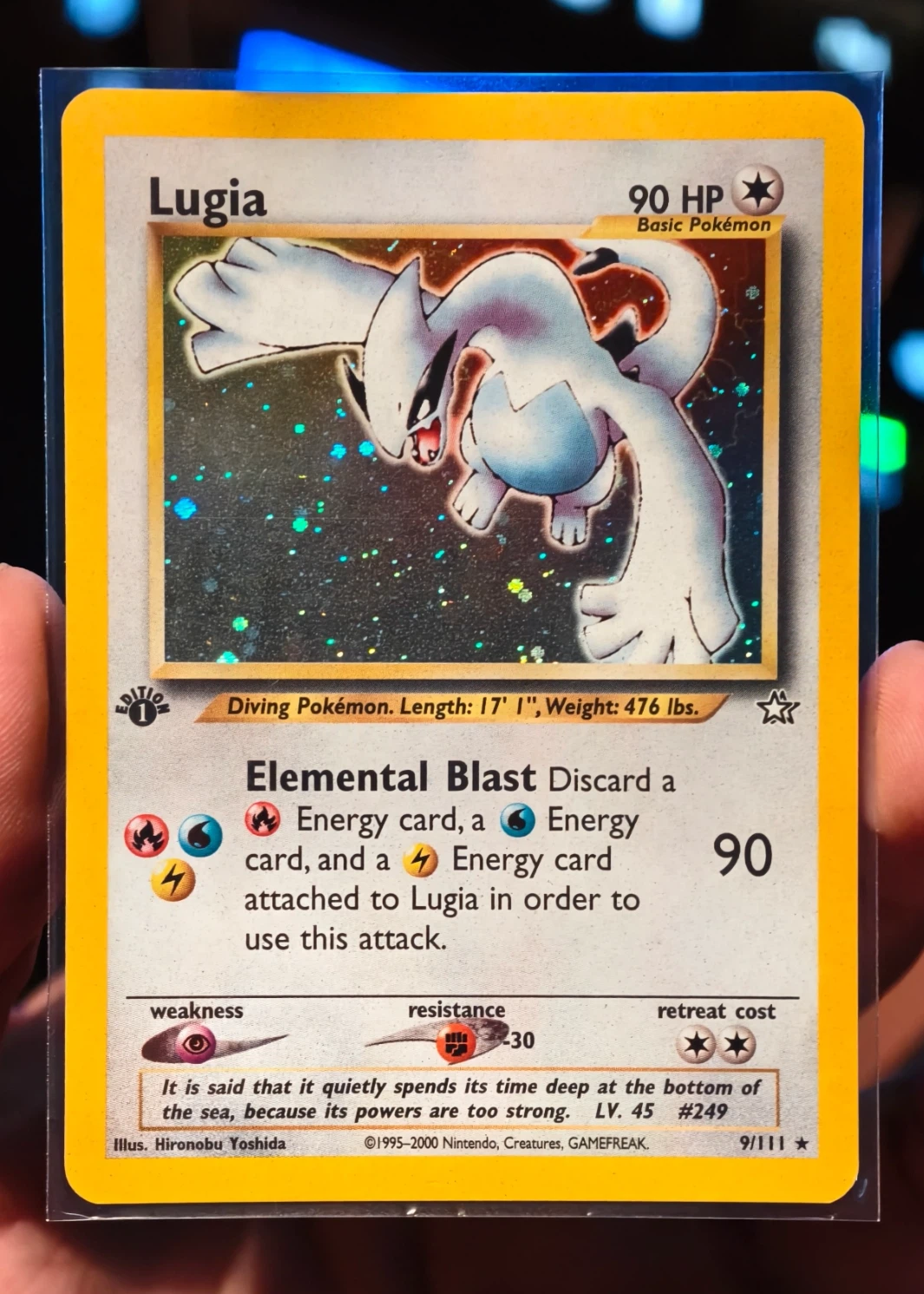 Lugia 009/111 Neo Genesis front card photo in GradeValue pregrading report