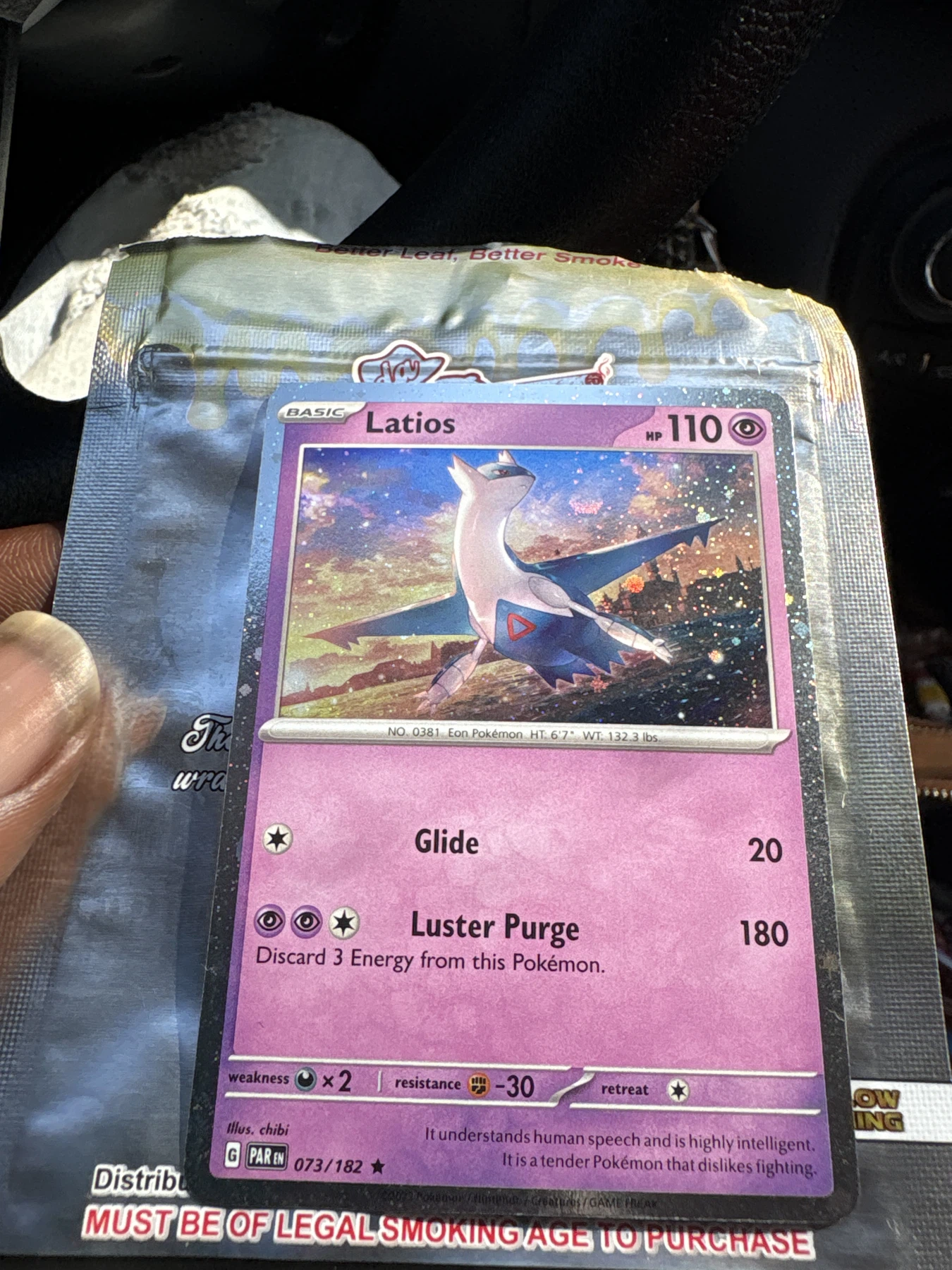 Latios 073/182 Paradox Rift front card photo in GradeValue pregrading report