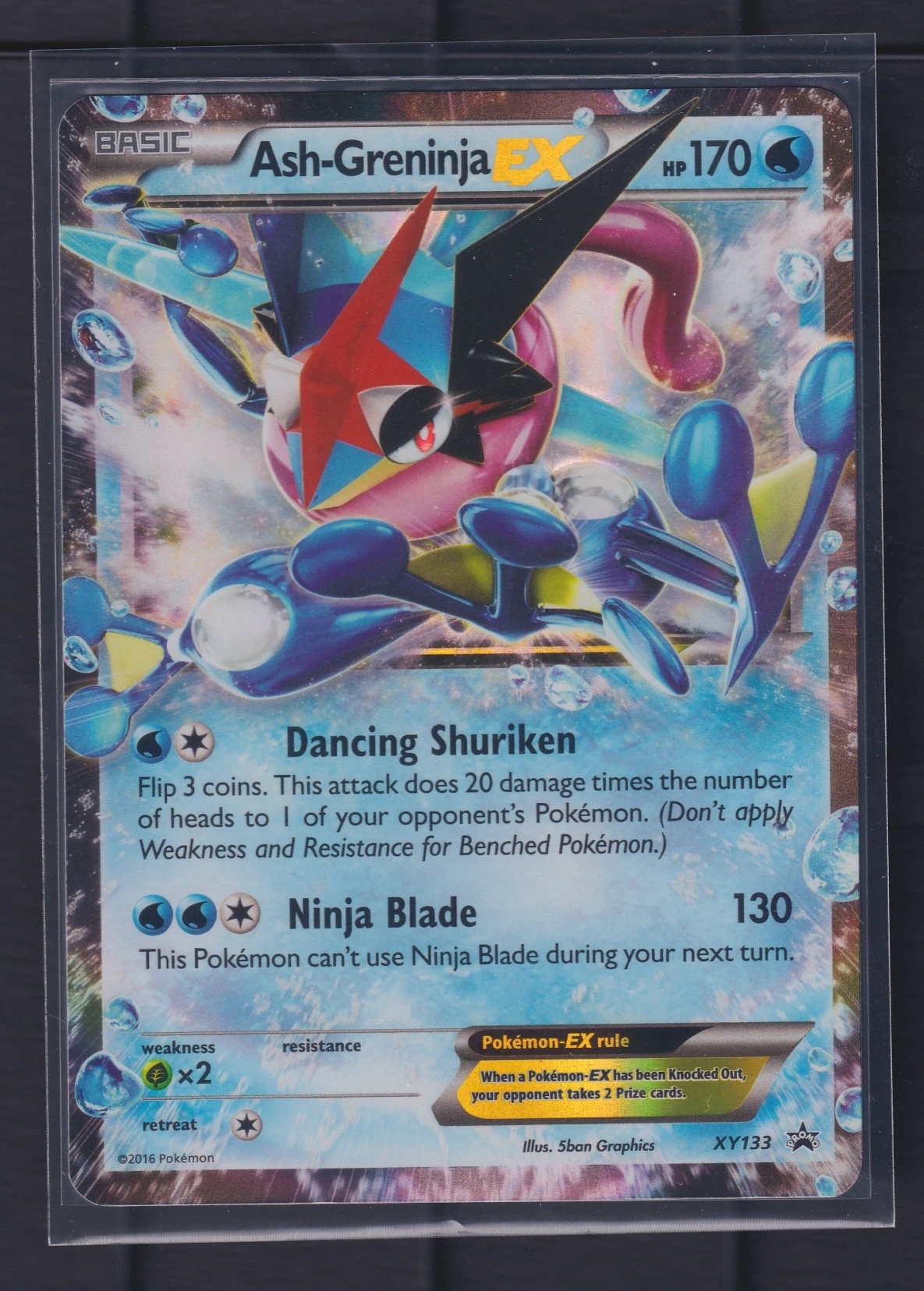 Ash Greninja EX XY133/211 XY Black Star Promos front card photo in GradeValue pregrading report