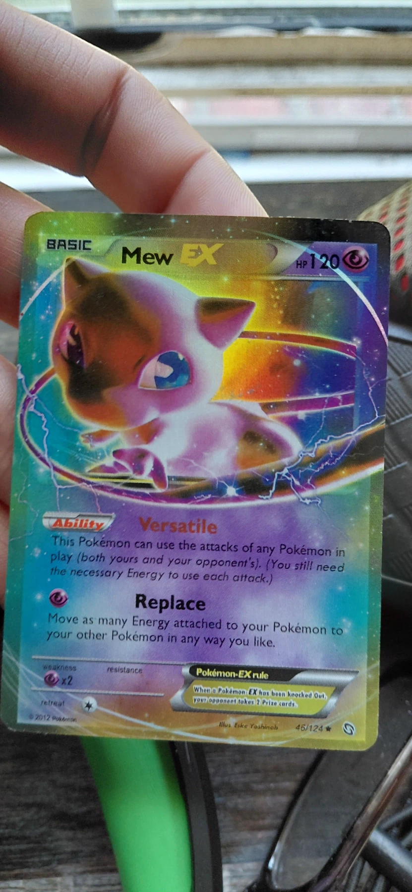 Mew-EX 046/124 Dragons Exalted front card photo in GradeValue pregrading report