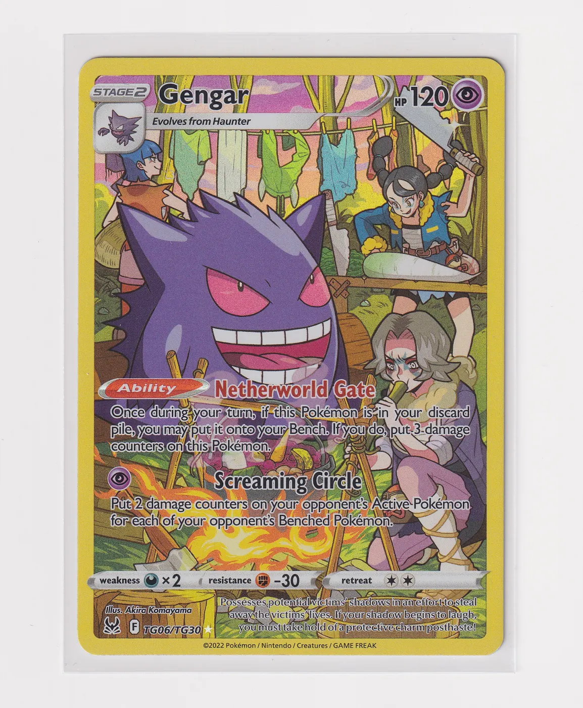 Gengar TG06/196 Lost Origin front card photo in GradeValue pregrading report