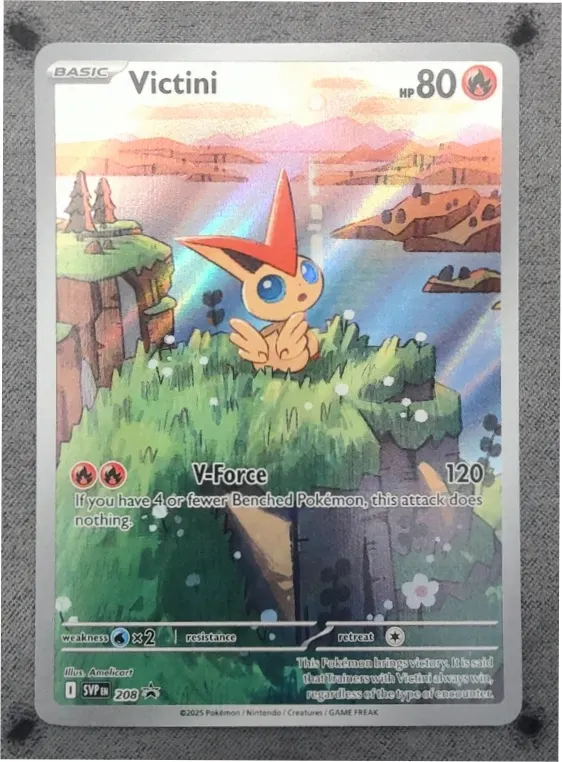 Victini 208/225 SVP Black Star Promos front card photo in GradeValue pregrading report