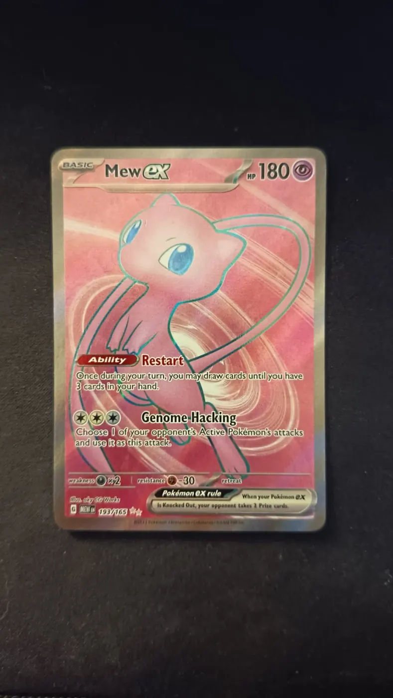 Mew ex 193/165 151 front card photo in GradeValue pregrading report