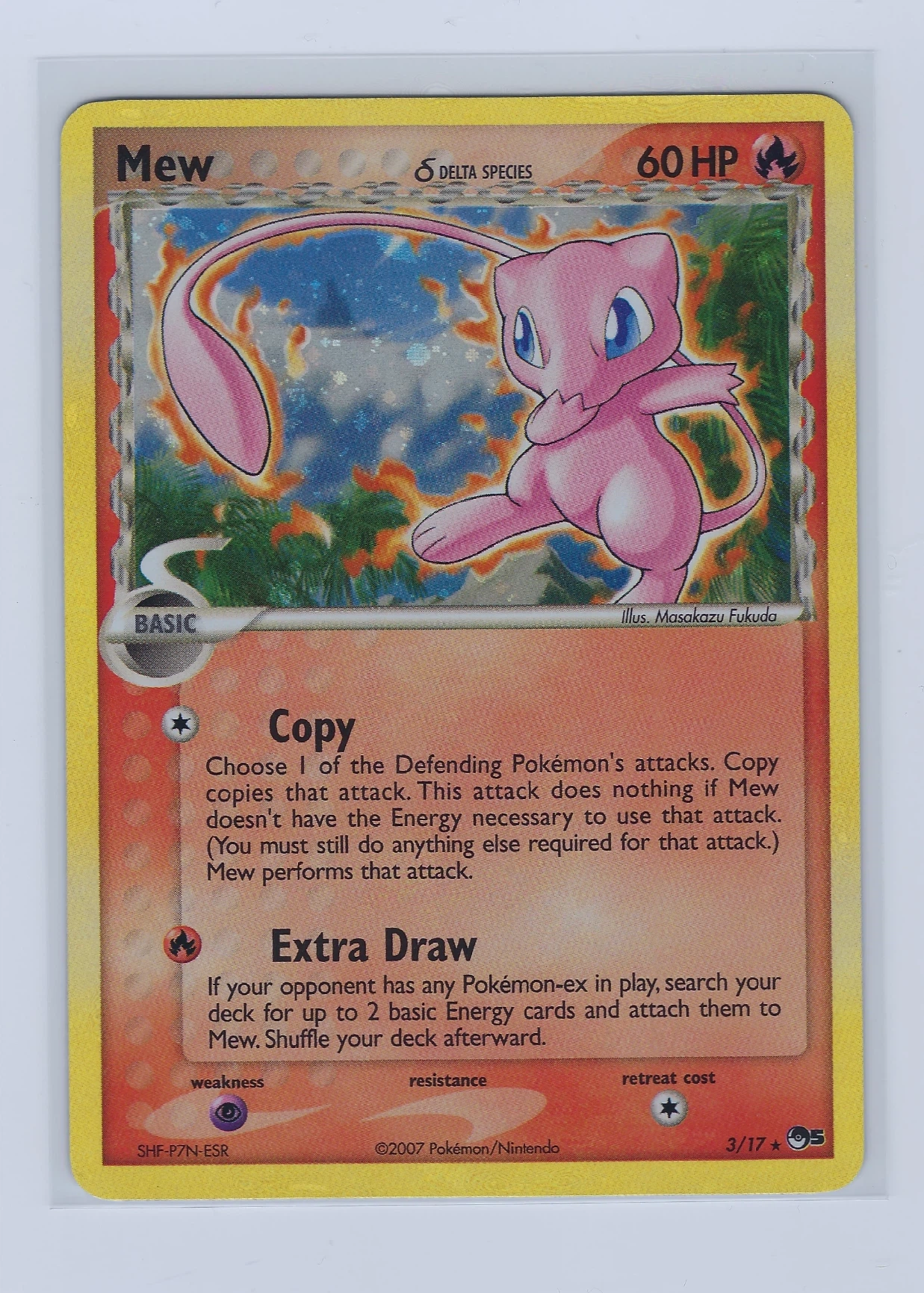 Mew δ 003/17 POP Series 5 front card photo in GradeValue pregrading report
