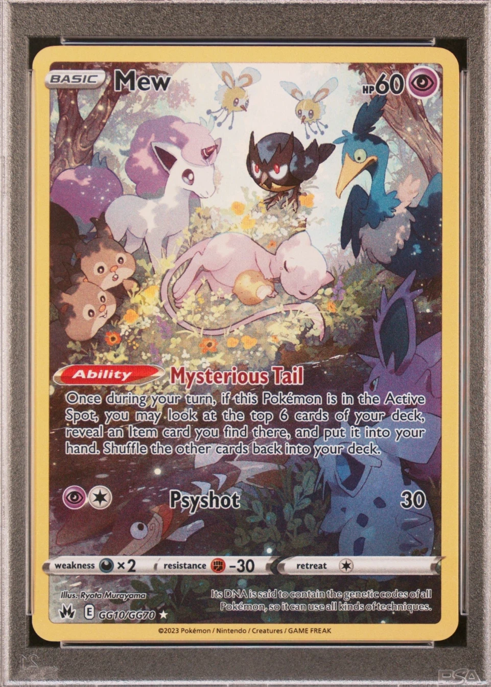 Mew GG10/159 Crown Zenith front card photo in GradeValue pregrading report