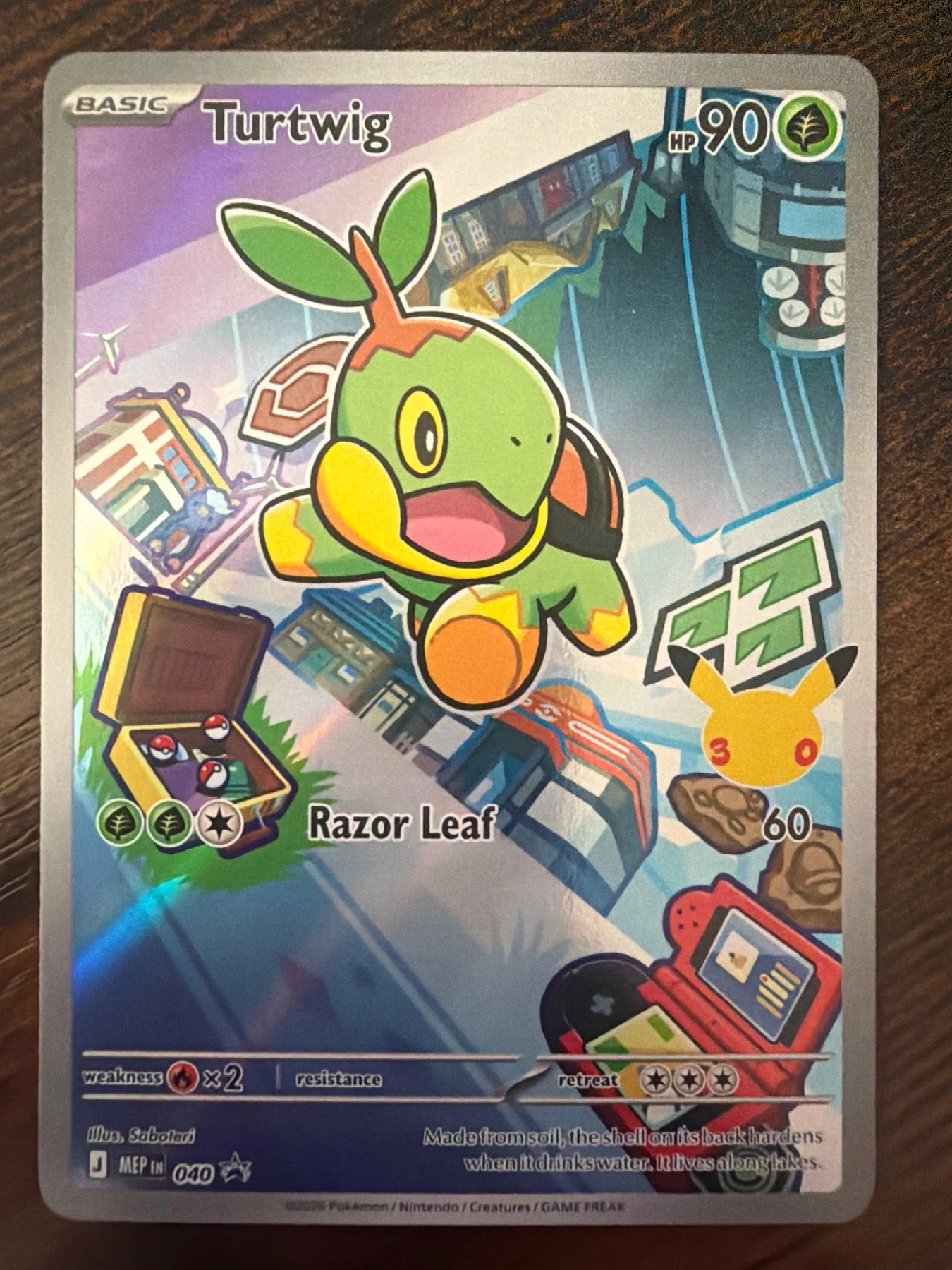 Turtwig 040 MEP Black Star Promos front card photo in GradeValue pregrading report