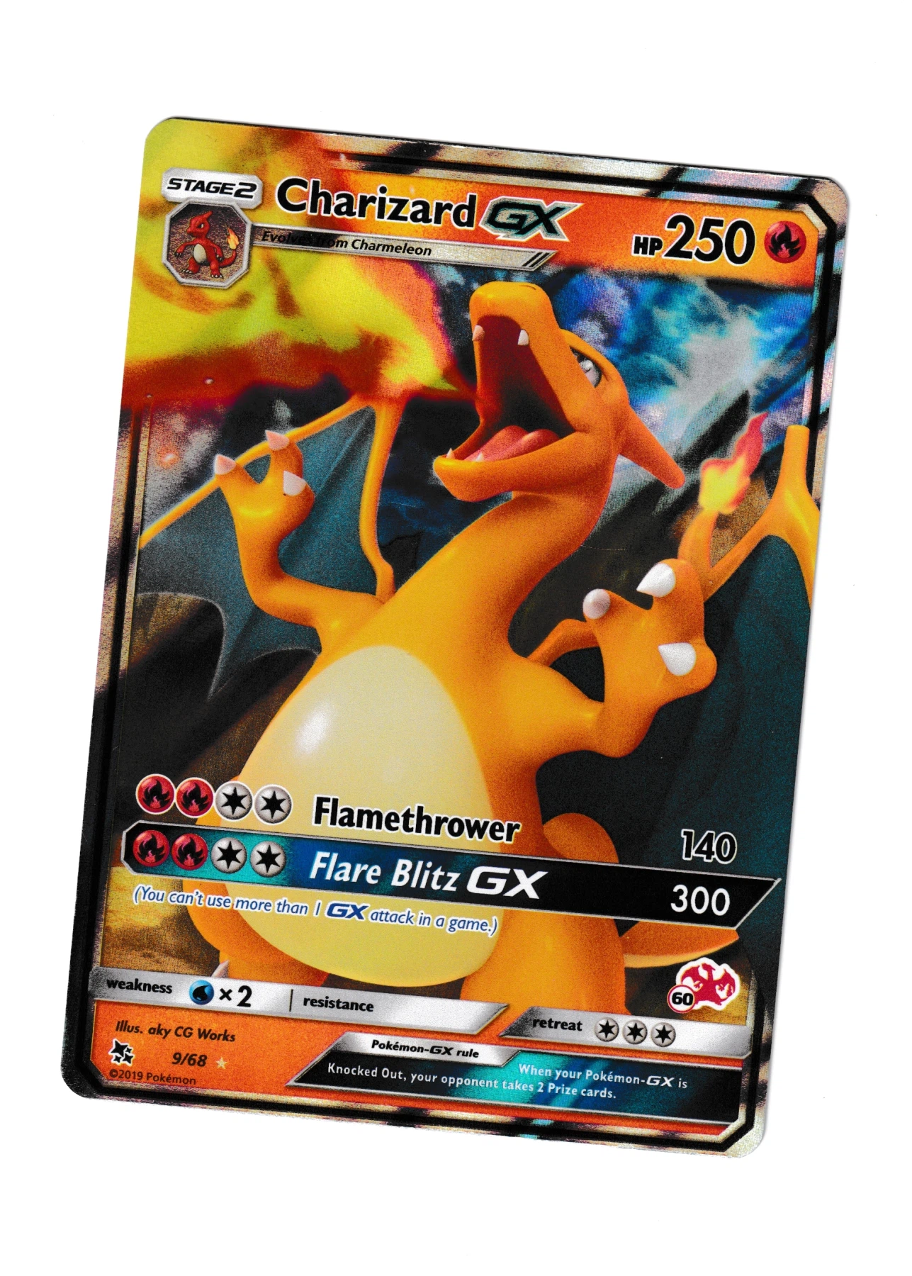 Charizard GX 009/68 Hidden Fates front card photo in GradeValue pregrading report