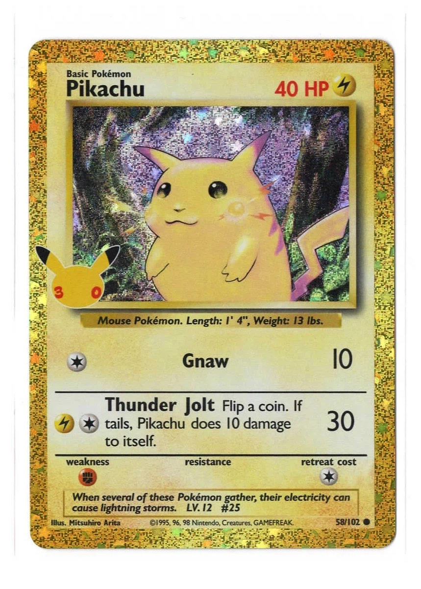 Pikachu 058 30th Classic Collection front card photo in GradeValue pregrading report