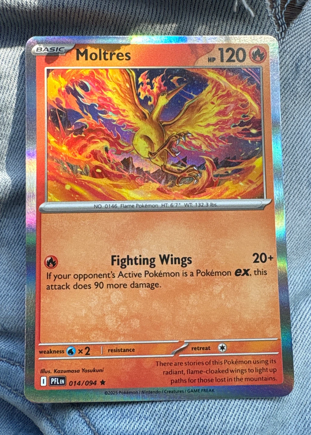 Moltres 014/94 Phantasmal Flames front card photo in GradeValue pregrading report