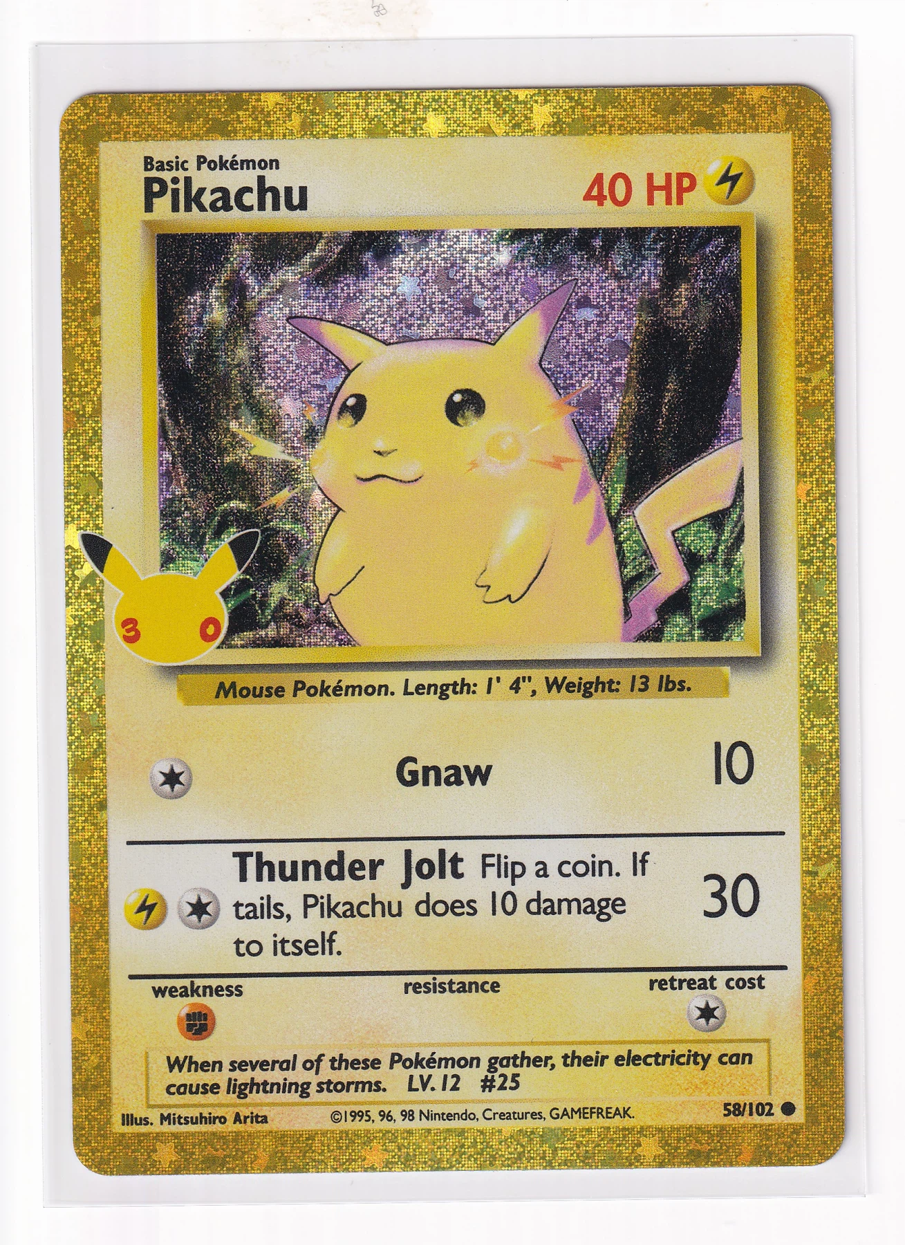 Pikachu 058 30th Classic Collection front card photo in GradeValue pregrading report
