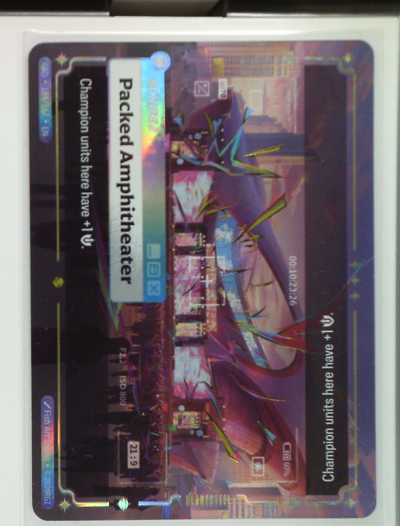 Packed Amphitheater 184/167 Radiance front card photo in GradeValue pregrading report