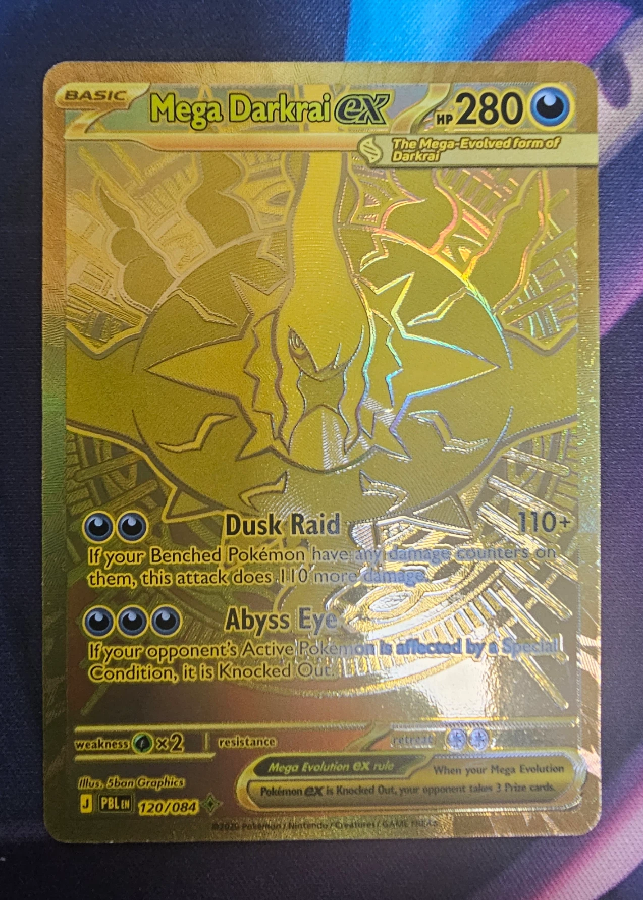 Mega Darkrai ex 120/84 Pitch Black front card photo in GradeValue pregrading report