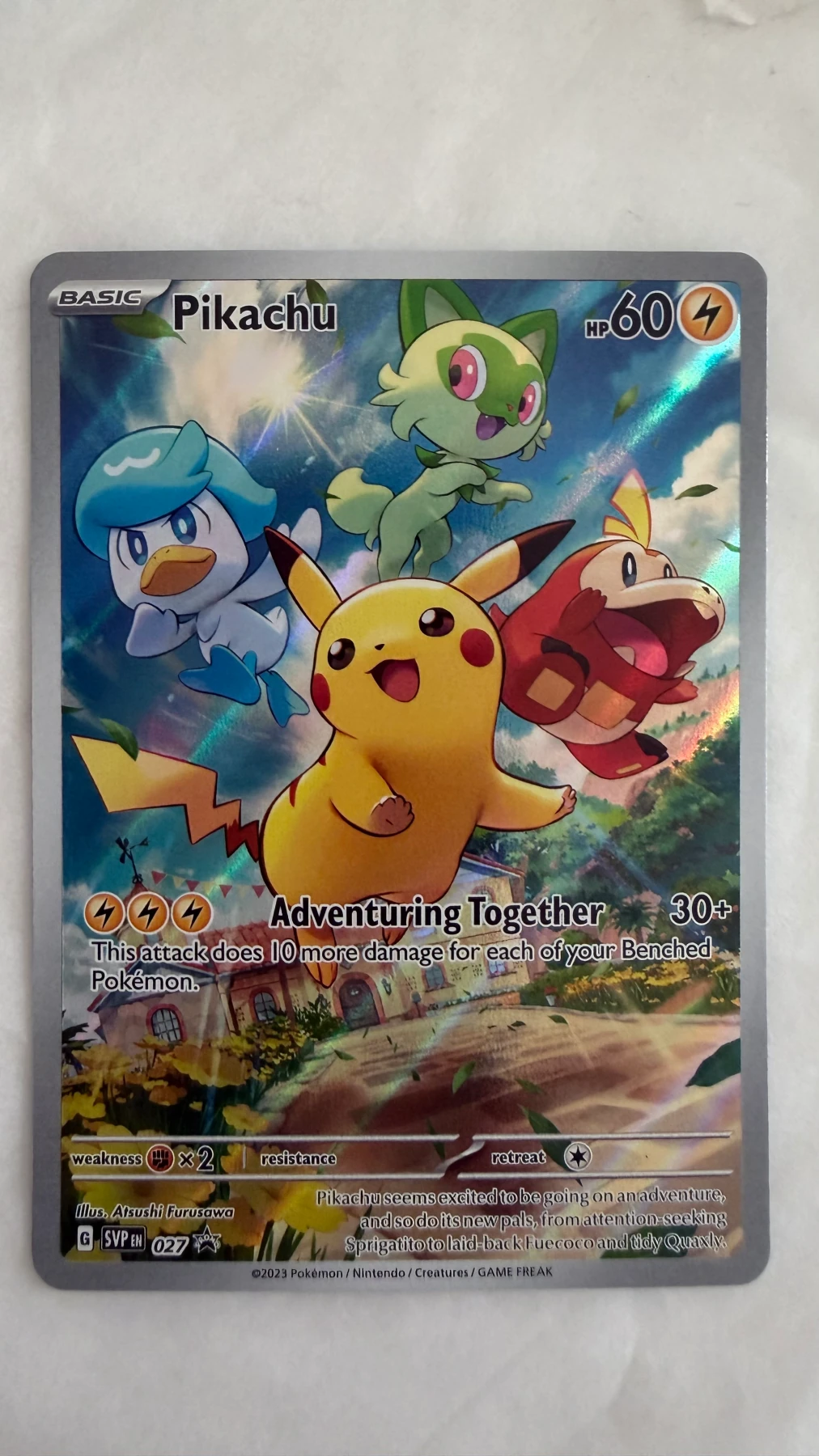 Pikachu 027/225 SVP Black Star Promos front card photo in GradeValue pregrading report