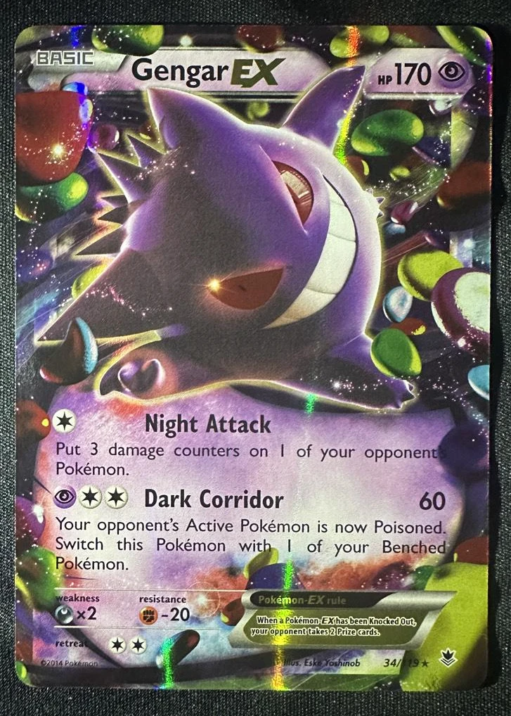 Gengar EX 034/119 Phantom Forces front card photo in GradeValue pregrading report
