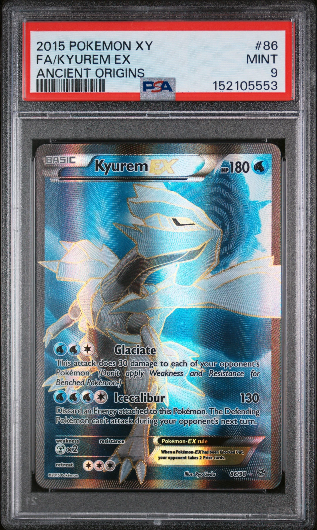Kyurem EX 086/98 Ancient Origins front card photo in GradeValue pregrading report