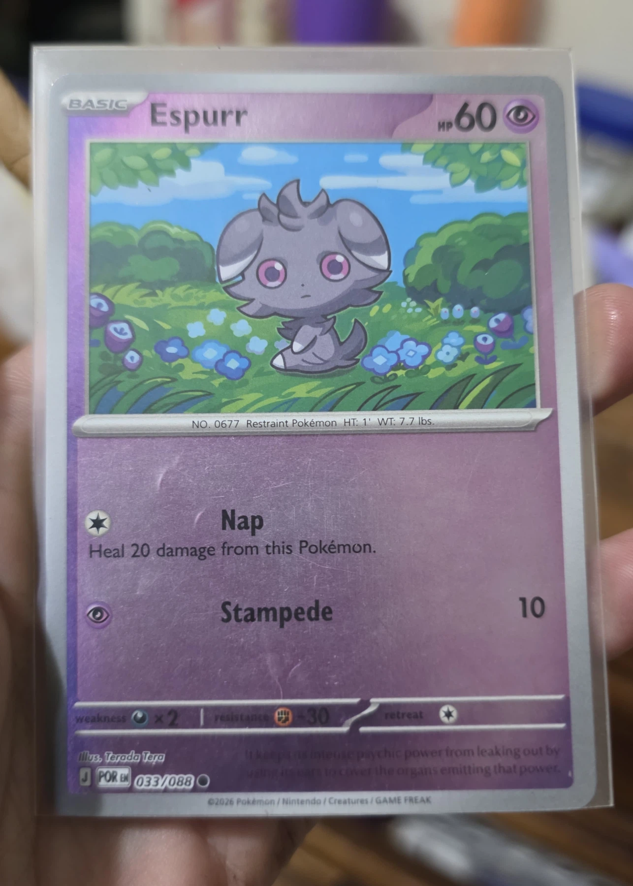 Espurr 033/88 Perfect Order front card photo in GradeValue pregrading report