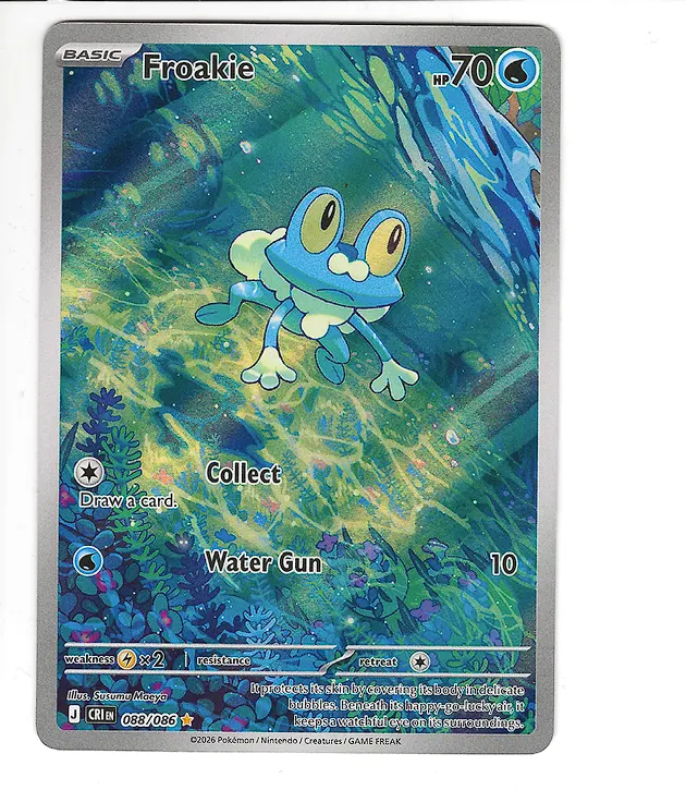 Froakie 088/86 Chaos Rising front card photo in GradeValue pregrading report