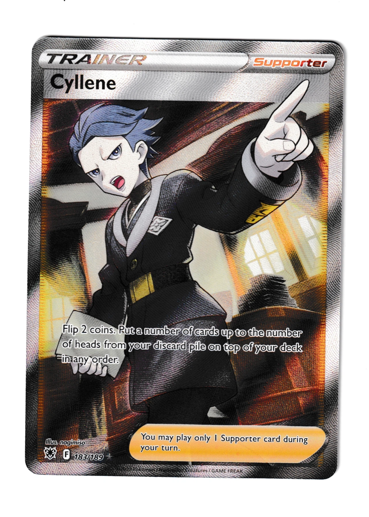 Cyllene 183/189 Astral Radiance front card photo in GradeValue pregrading report