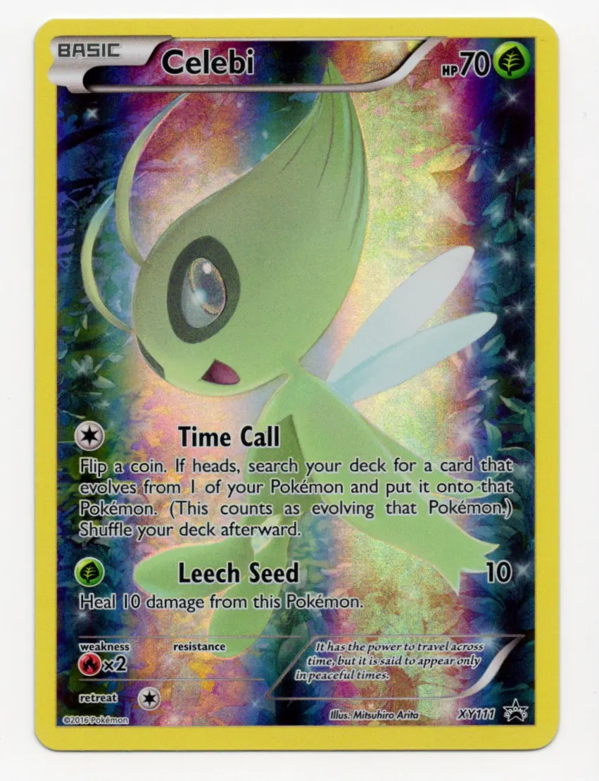 Celebi XY111/211 XY Black Star Promos front card photo in GradeValue pregrading report