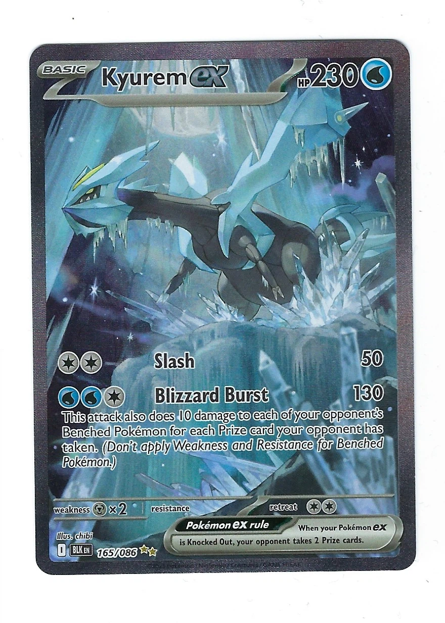 Kyurem ex 165/86 Black Bolt front card photo in GradeValue pregrading report