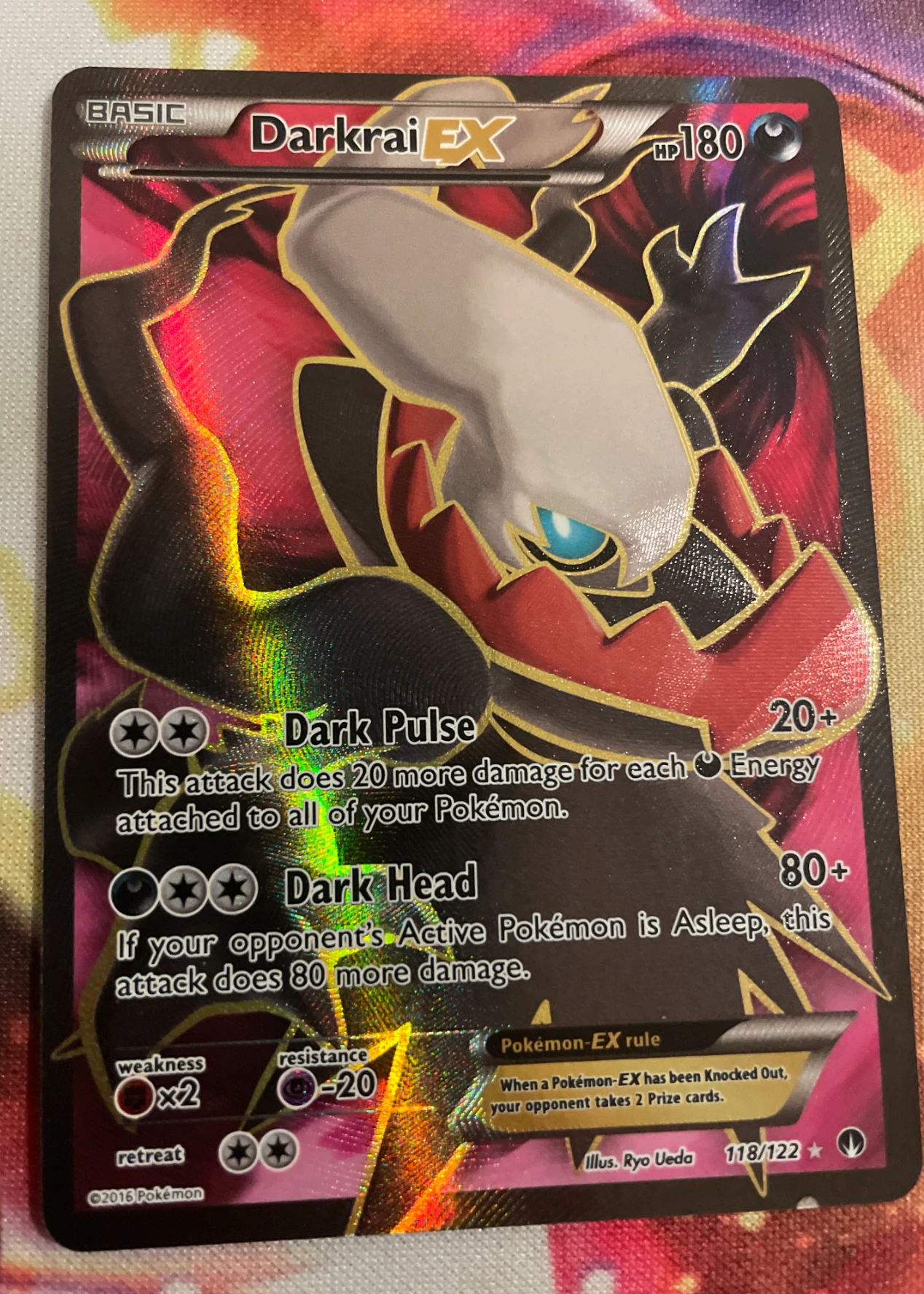 Darkrai EX 118/122 BREAKpoint front card photo in GradeValue pregrading report