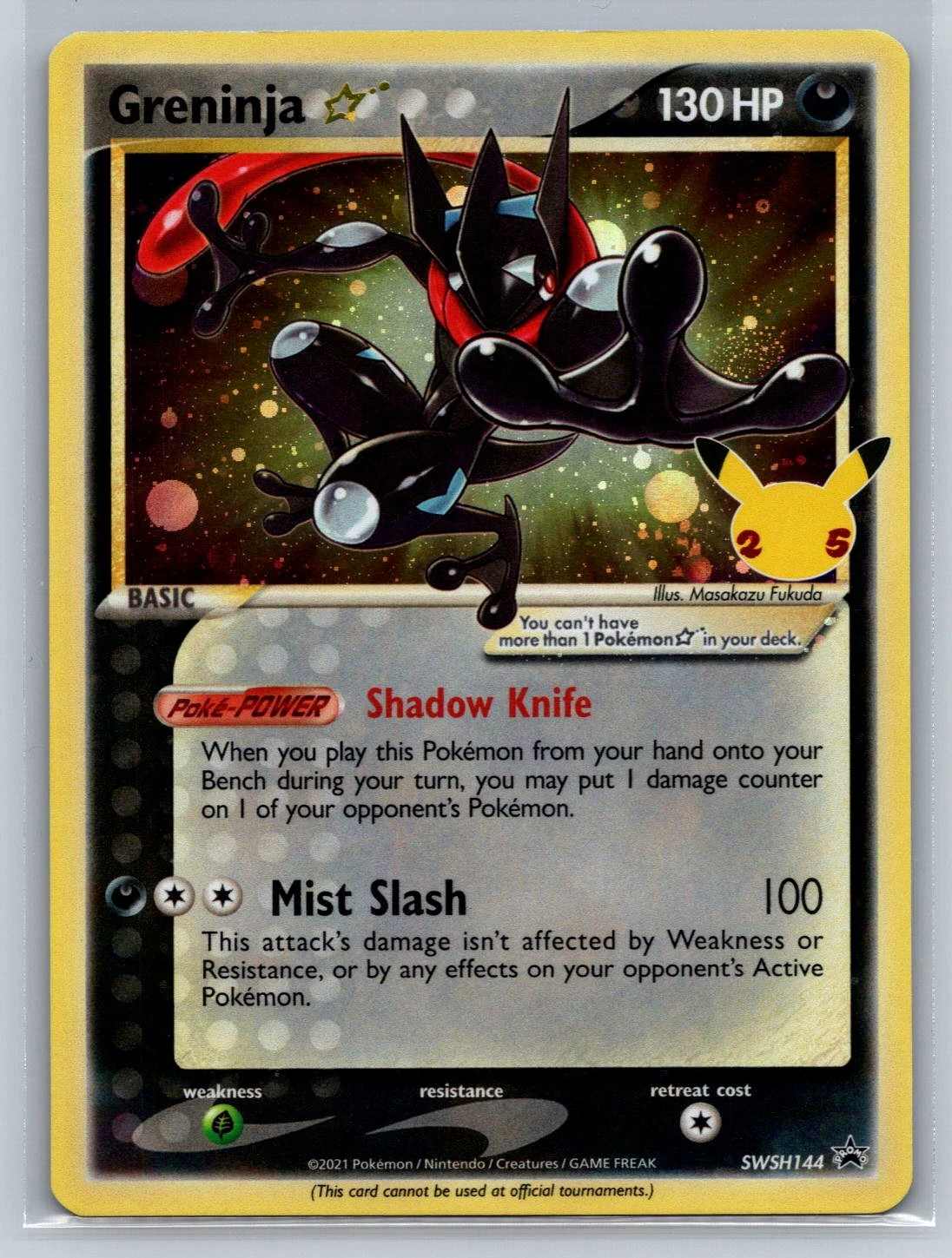 Greninja {star} SWSH144/307 SWSH Black Star Promos front card photo in GradeValue pregrading report