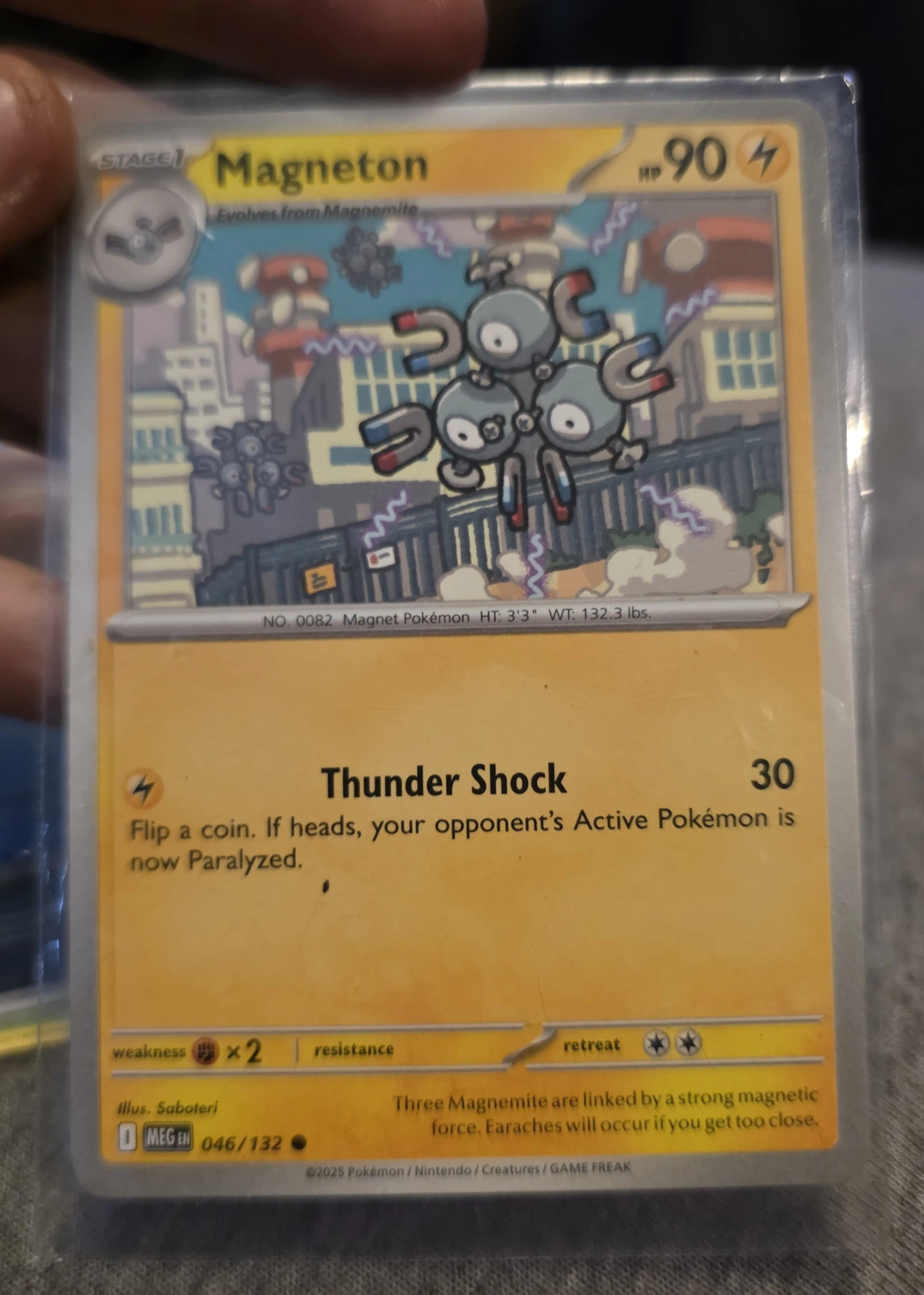 Magneton 046/132 Mega Evolution front card photo in GradeValue pregrading report