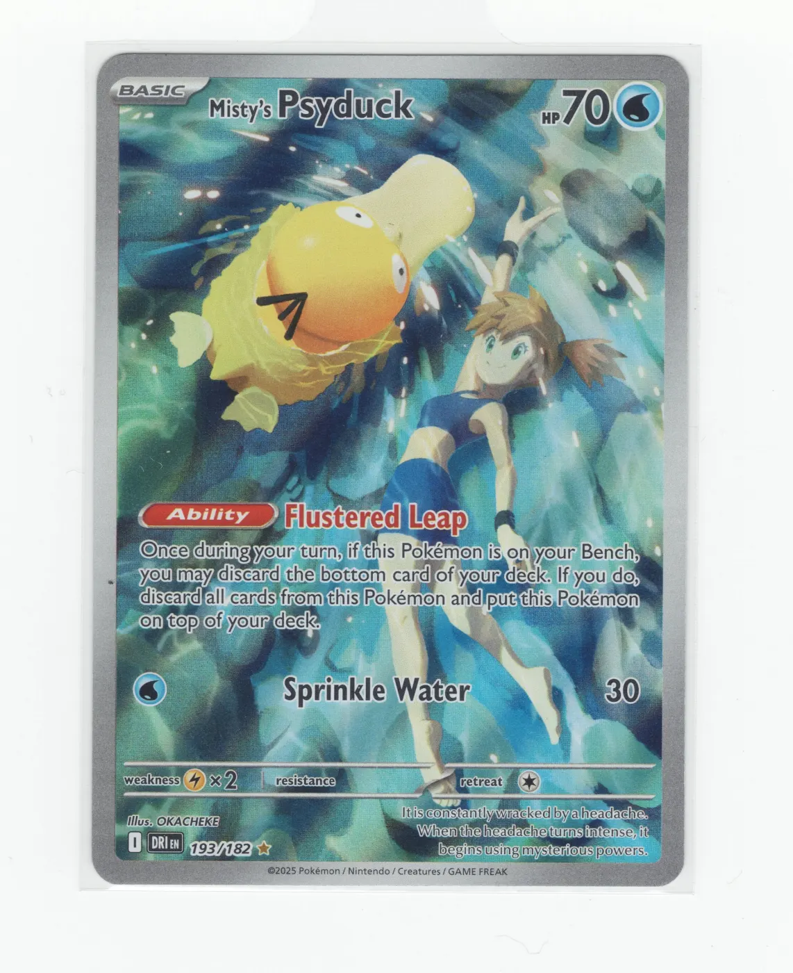 Misty's Psyduck 193/182 Destined Rivals front card photo in GradeValue pregrading report