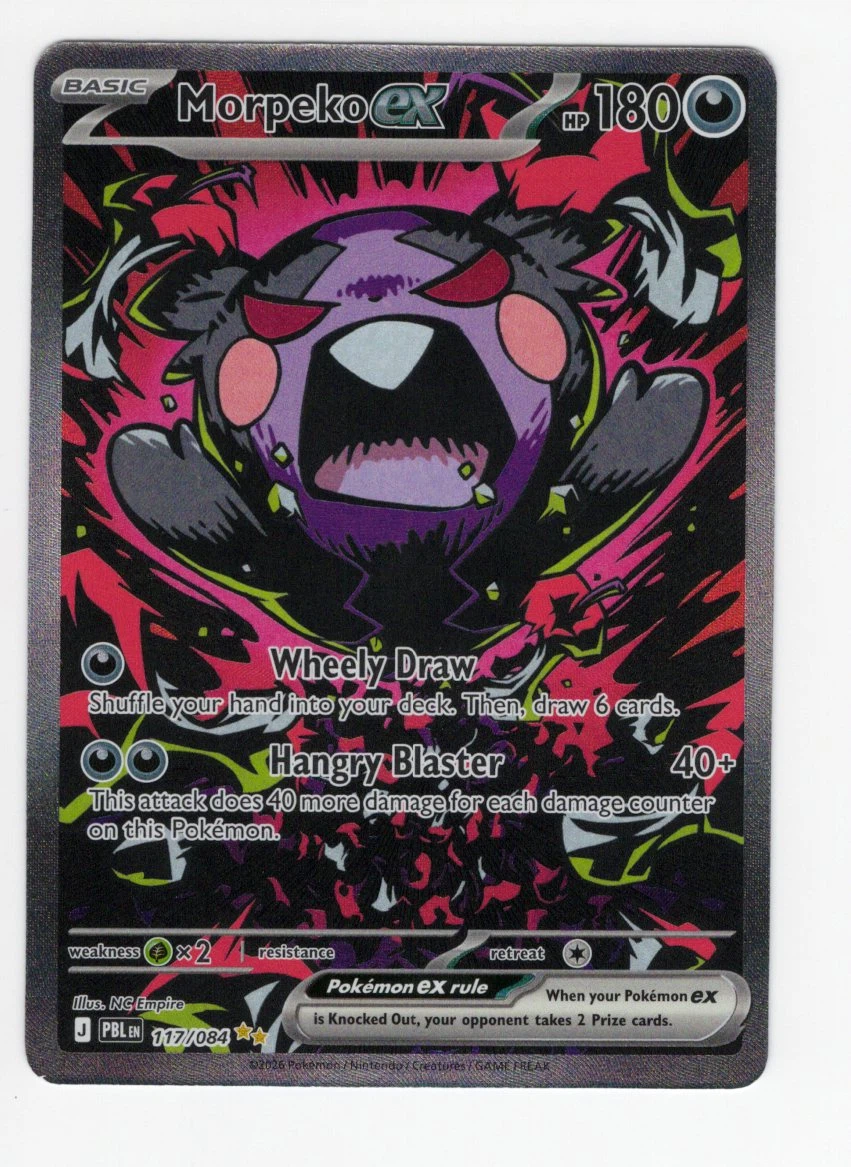 Morpeko ex 117/84 Pitch Black front card photo in GradeValue pregrading report