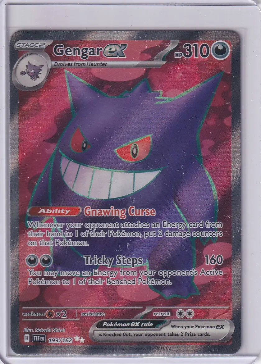 Gengar ex 193/162 Temporal Forces front card photo in GradeValue pregrading report
