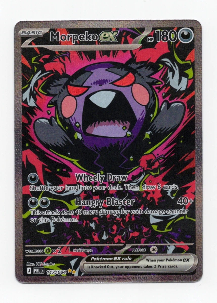Morpeko ex 117/84 Pitch Black front card photo in GradeValue pregrading report