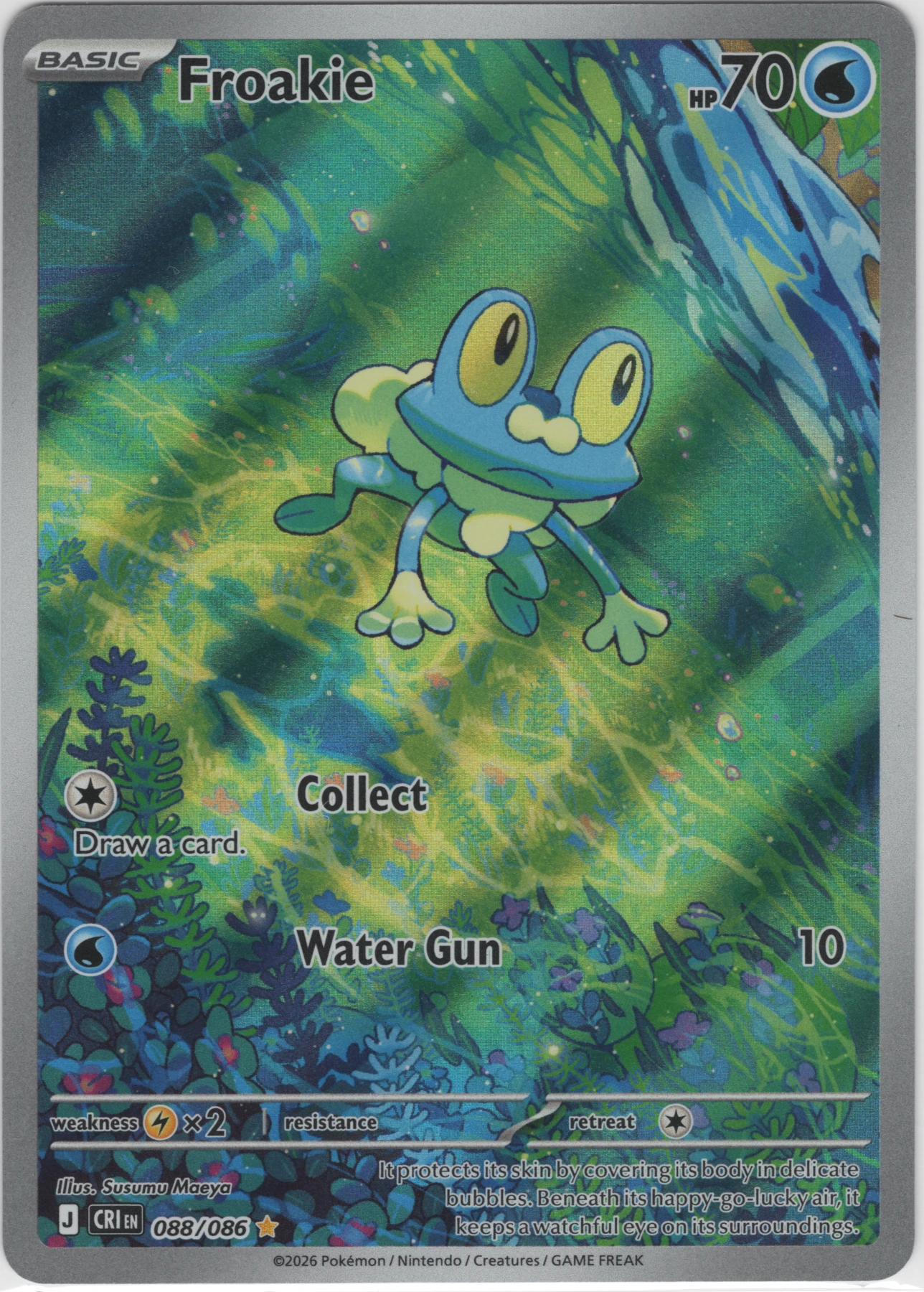 Froakie 088/86 Chaos Rising front card photo in GradeValue pregrading report