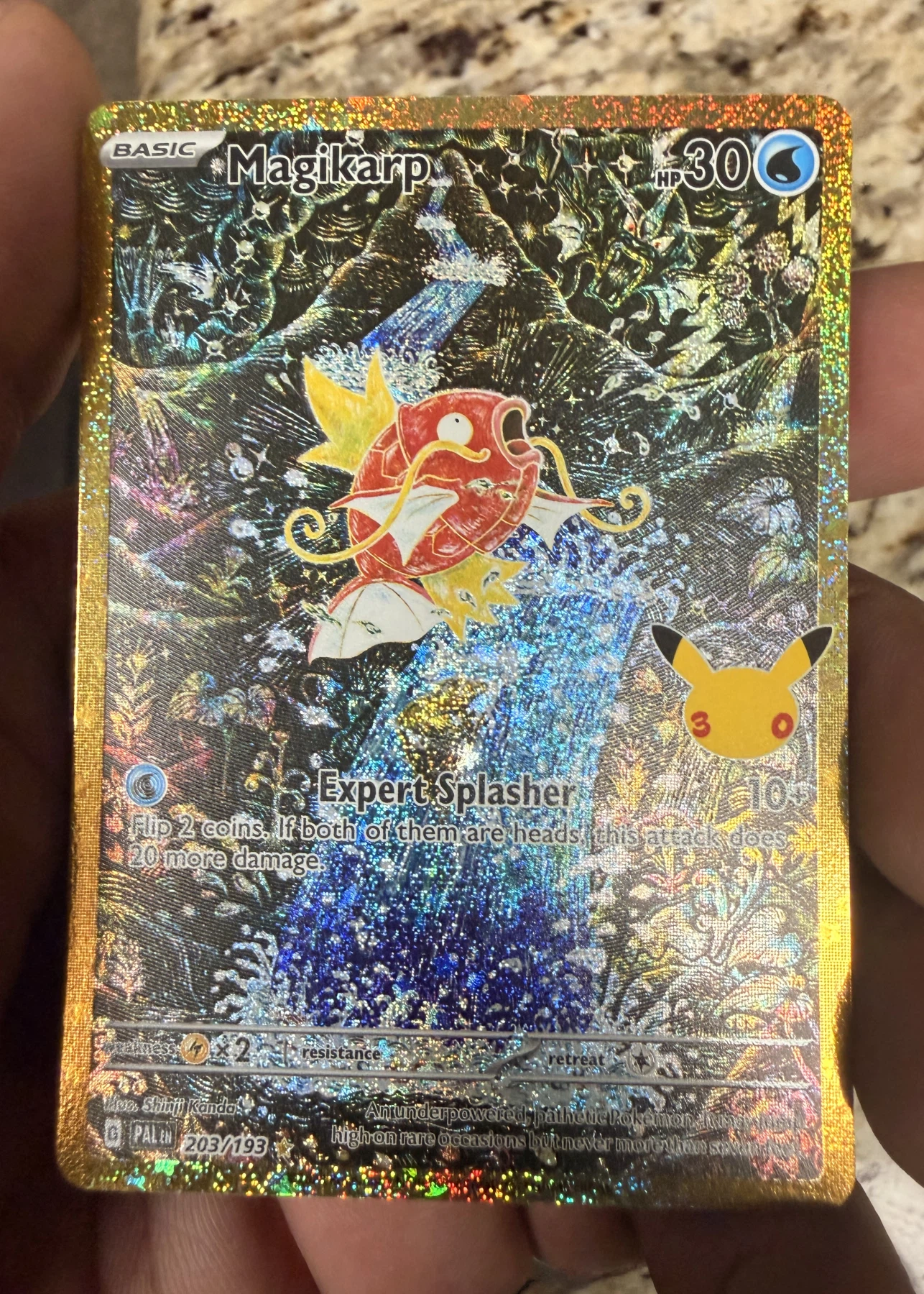 Magikarp 203 30th Classic Collection front card photo in GradeValue pregrading report