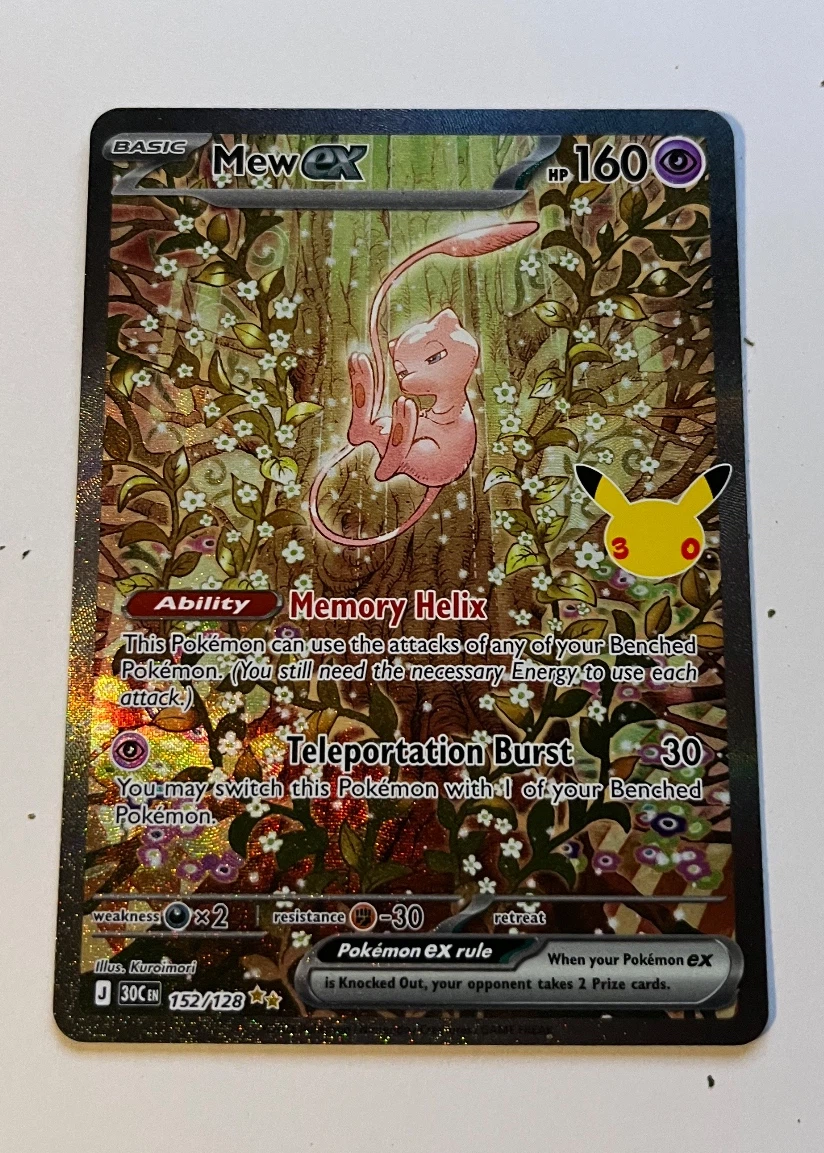 Mew ex 152/128 30th Celebration front card photo in GradeValue pregrading report