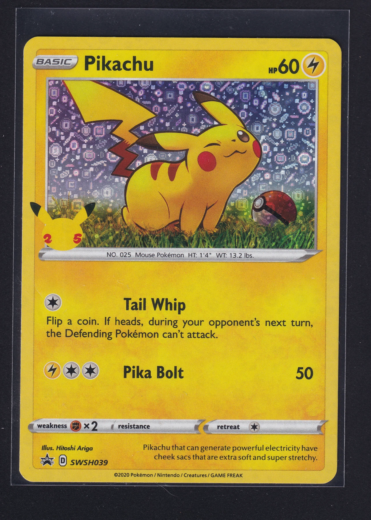 Pikachu SWSH039/307 SWSH Black Star Promos front card photo in GradeValue pregrading report