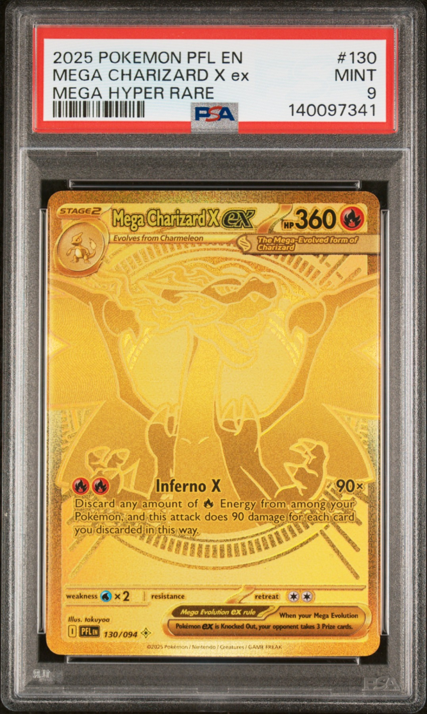 Mega Charizard X ex 130/94 Phantasmal Flames front card photo in GradeValue pregrading report