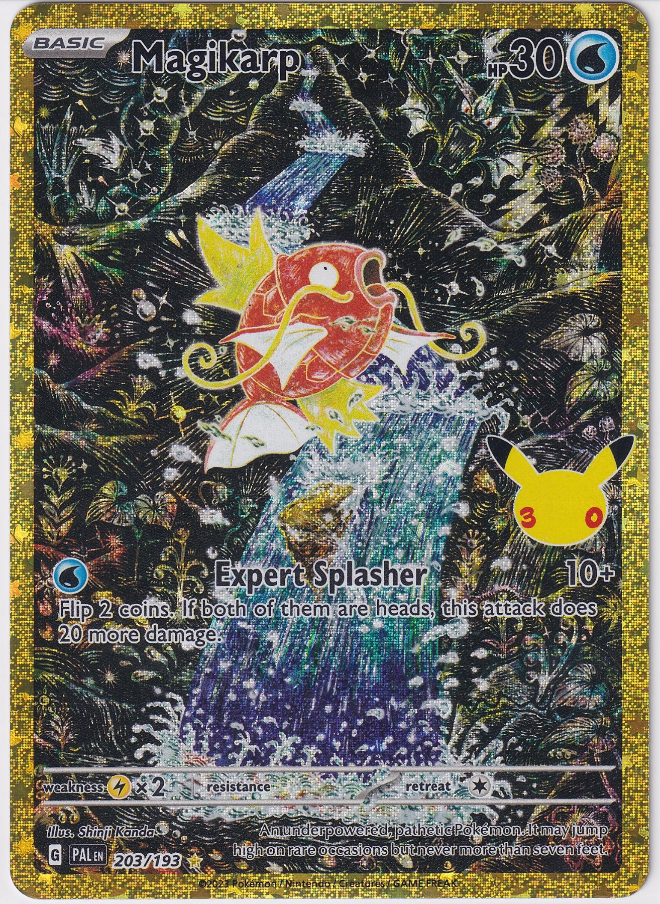 Magikarp 203 30th Classic Collection front card photo in GradeValue pregrading report