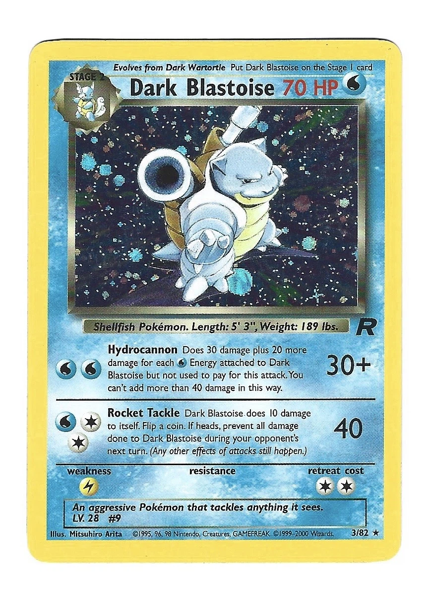 Dark Blastoise 004/110 Legendary Collection front card photo in GradeValue pregrading report
