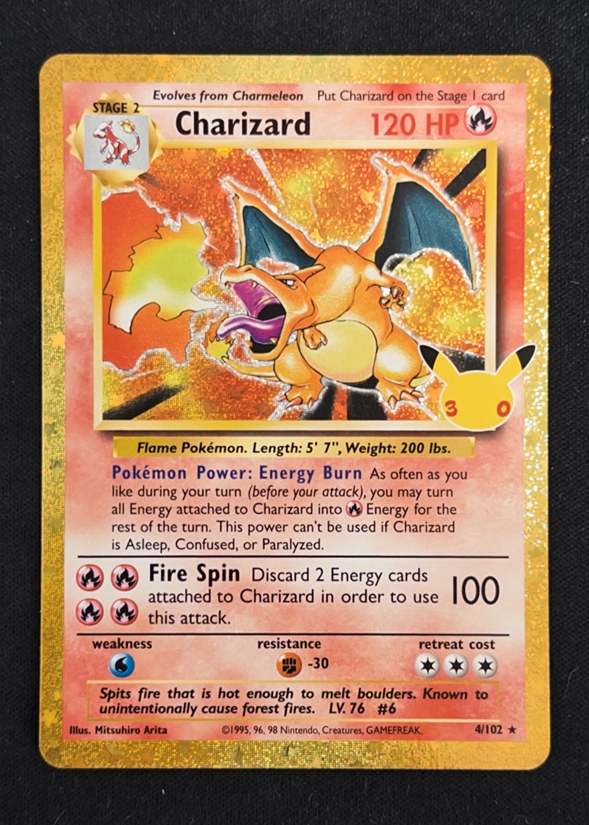 Charizard 004 30th Classic Collection front card photo in GradeValue pregrading report