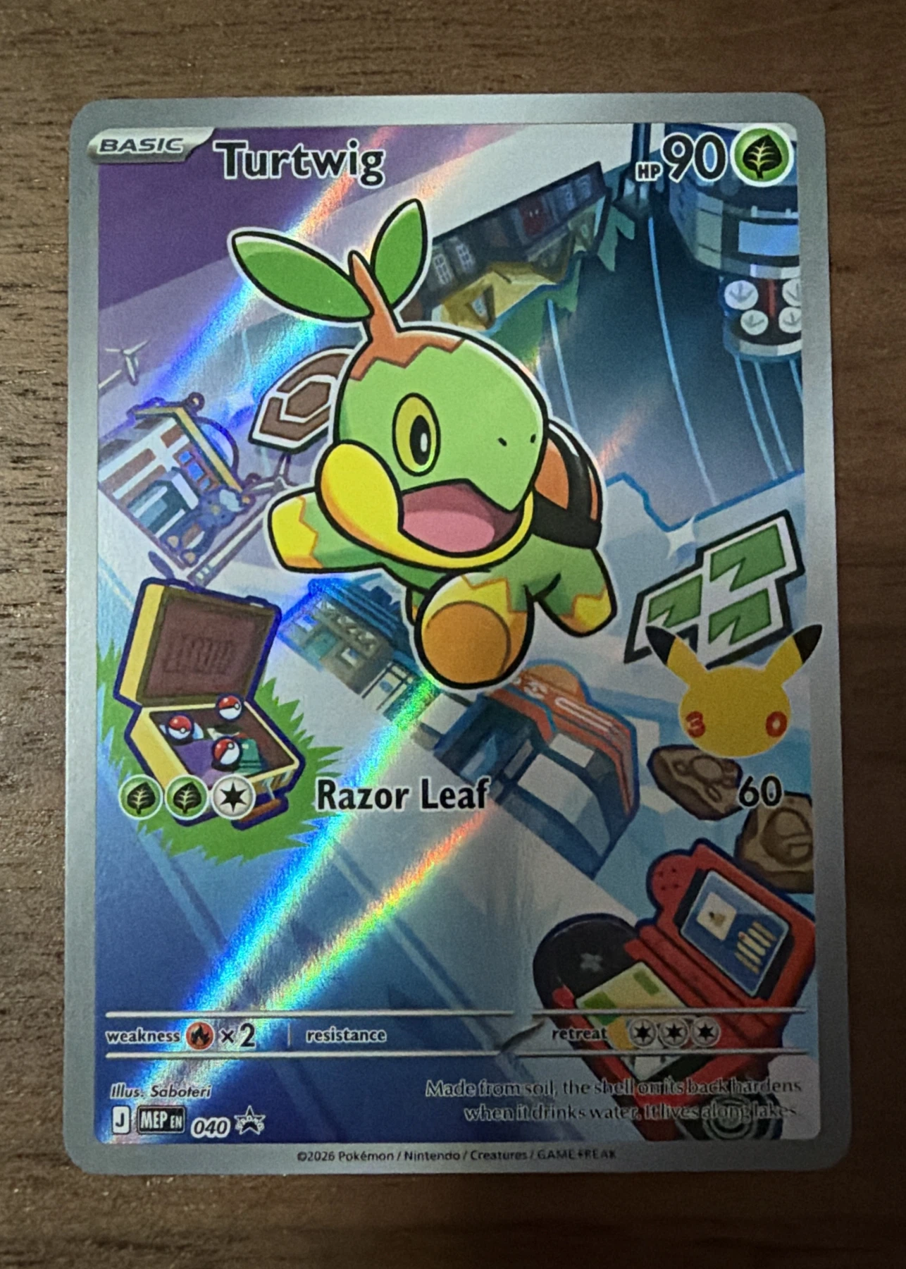 Turtwig 040 MEP Black Star Promos front card photo in GradeValue pregrading report