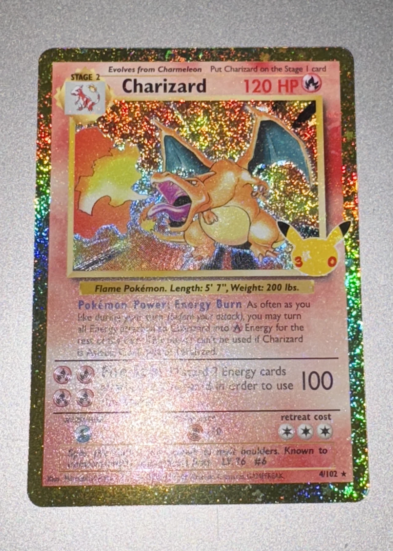 Charizard 004 30th Classic Collection front card photo in GradeValue pregrading report