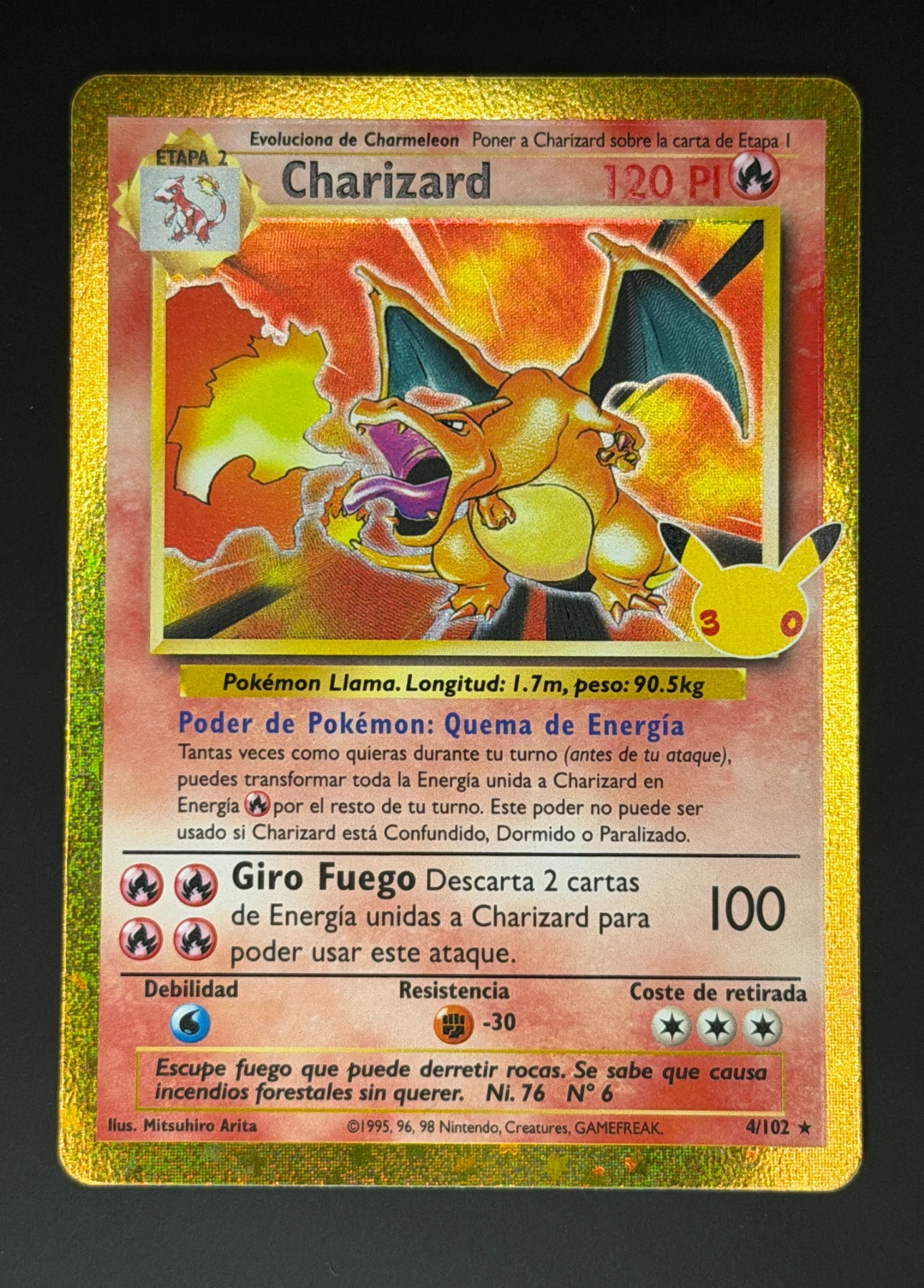 Charizard 004 30th Classic Collection front card photo in GradeValue pregrading report