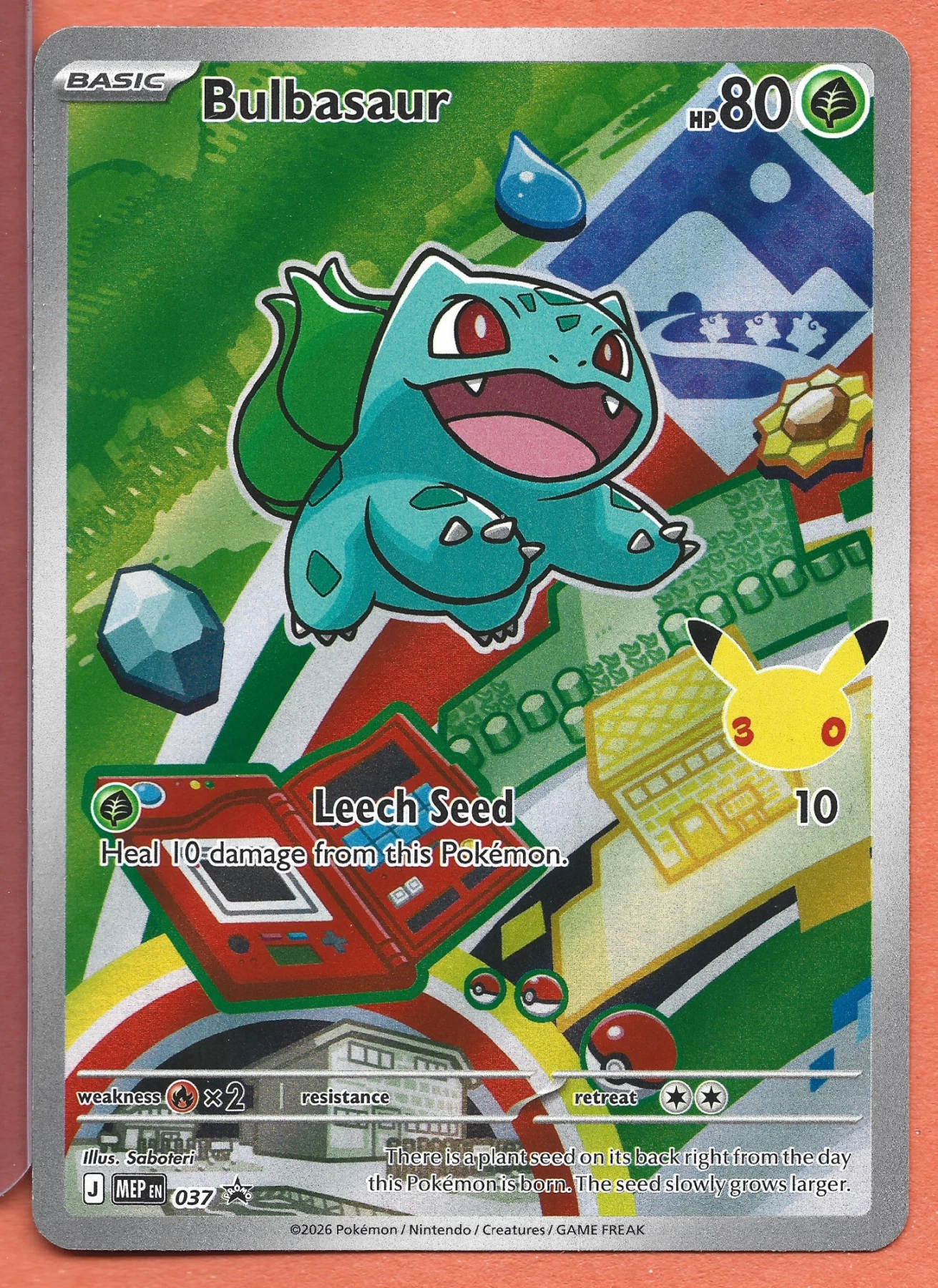 Bulbasaur 037 MEP Black Star Promos front card photo in GradeValue pregrading report