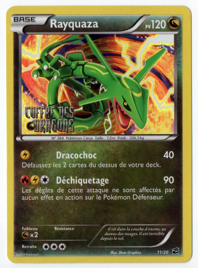 Rayquaza 011/20 Dragon Vault front card photo in GradeValue pregrading report