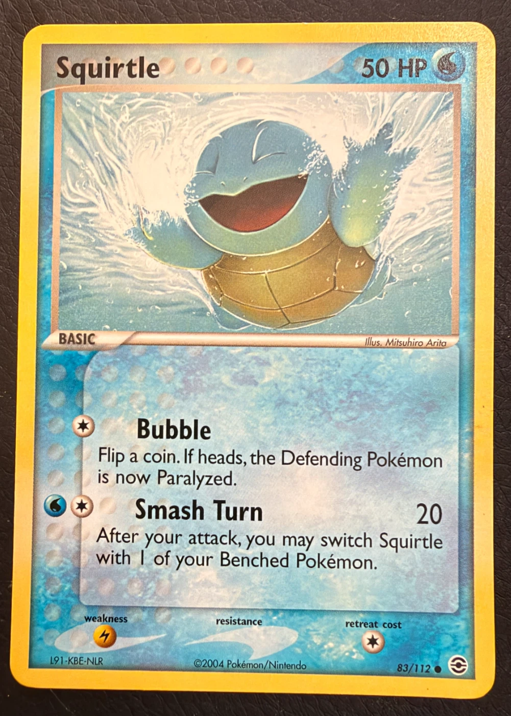 Squirtle 083/112 FireRed & LeafGreen front card photo in GradeValue pregrading report