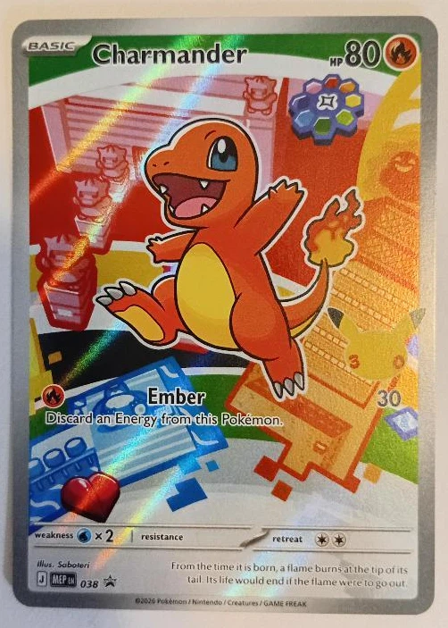 Charmander 038 MEP Black Star Promos back card photo in GradeValue pregrading report