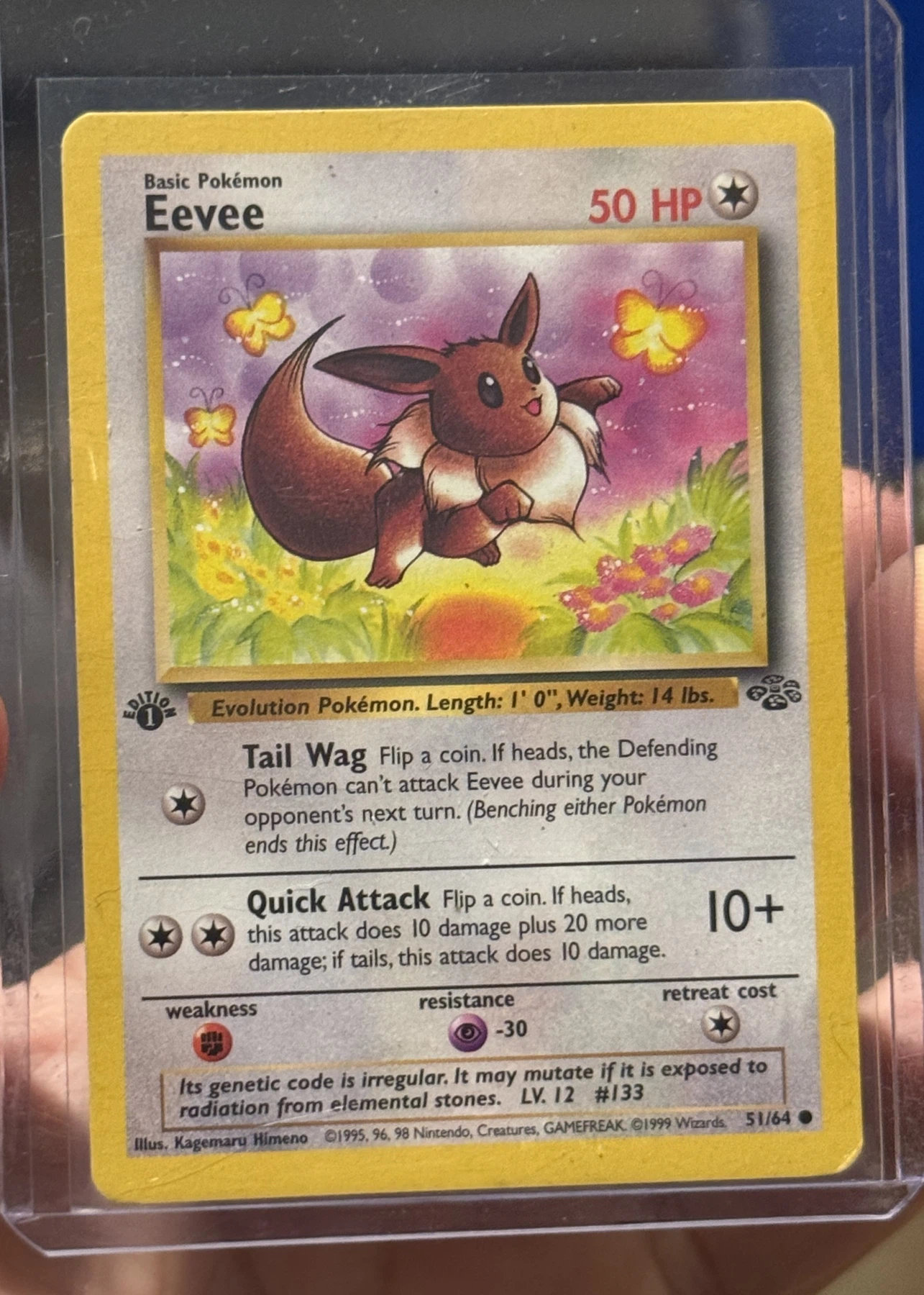 Eevee 051/64 · Normal Jungle front card photo in GradeValue pregrading report