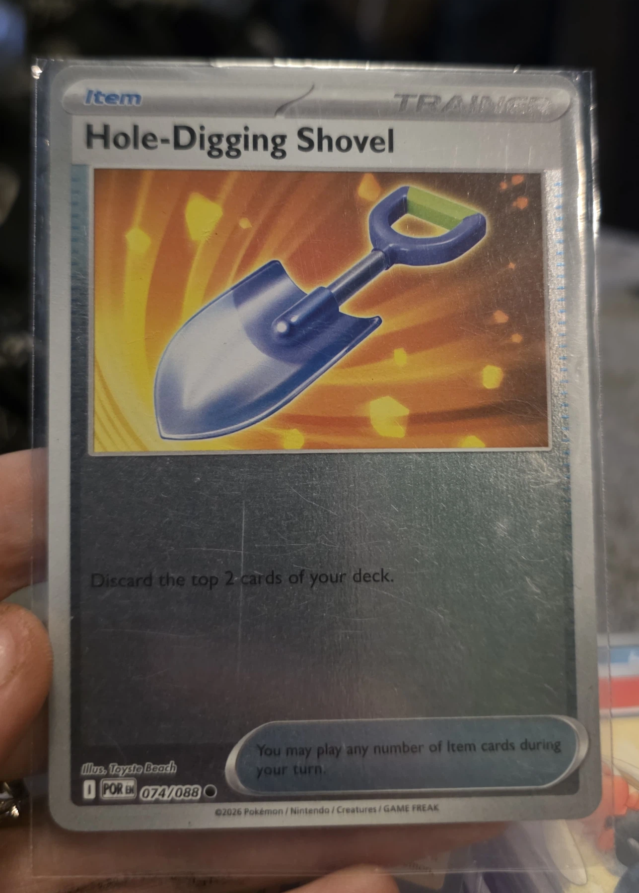 Hole-Digging Shovel 074/88 Perfect Order front card photo in GradeValue pregrading report