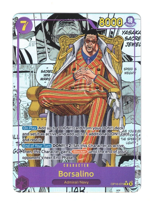 Borsalino OP16-073 The Time of Battle front card photo in GradeValue pregrading report