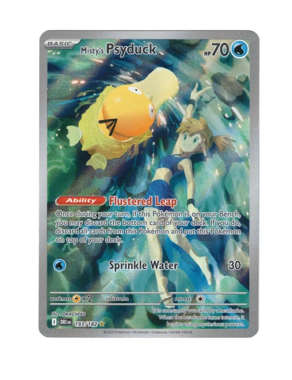 Misty's Psyduck 193/182 Destined Rivals front card photo in GradeValue pregrading report